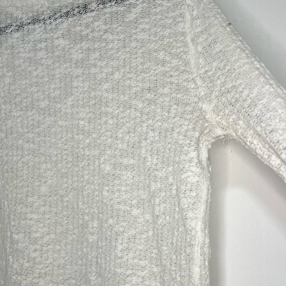 We The Free Off-White Textured V-Neck Long Sleeve - Picture 12 of 14